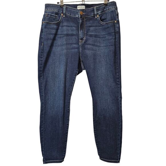 Lane Bryant Curvy Fit High Rise Skinny‎ Denim Dark Wash Jeans Size 20 - Picture 1 of 12